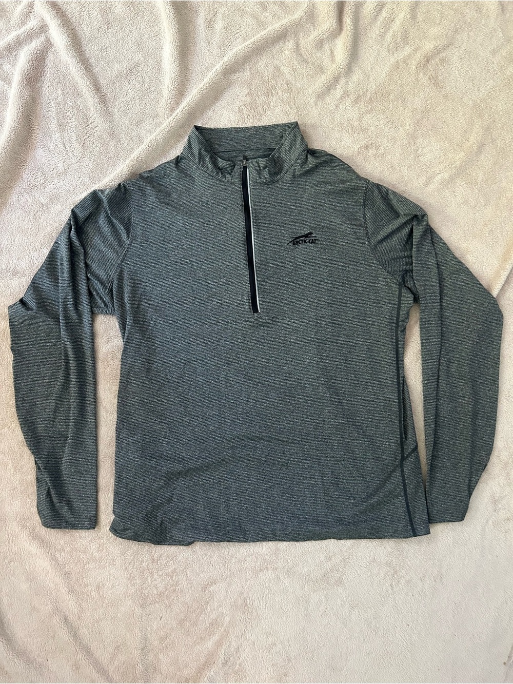 Men's Charcoal Heather Half-Zip Performance Pullover Jacket